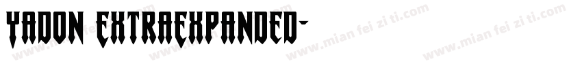 Yadon ExtraExpanded字体转换